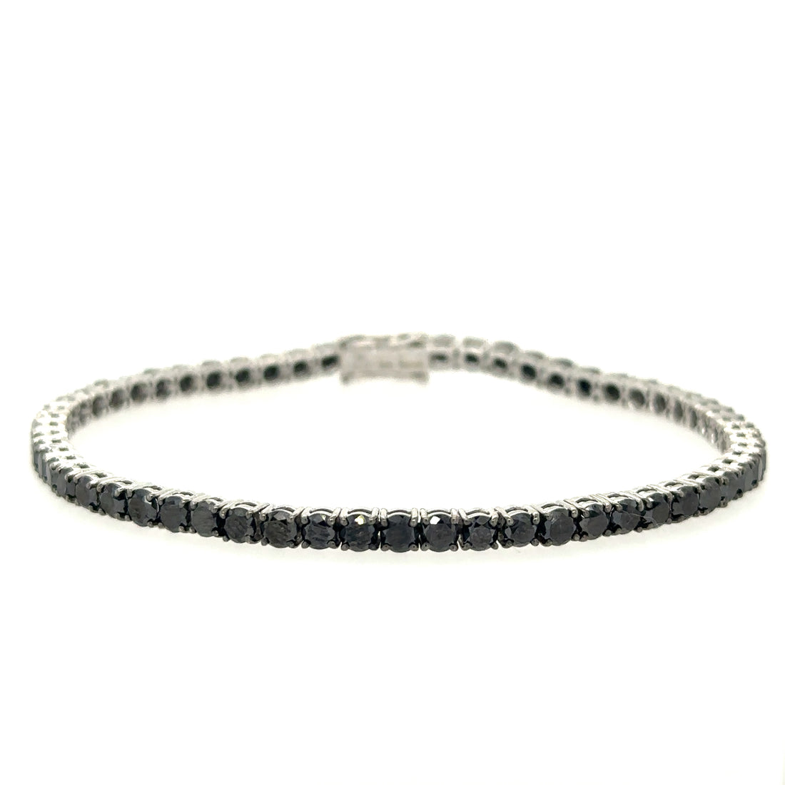 White Gold Black Diamond Bracelet
