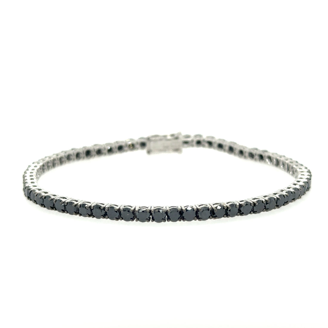 White Gold Black Diamond Bracelet