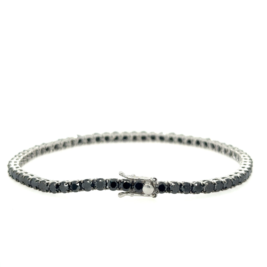 White Gold Black Diamond Bracelet