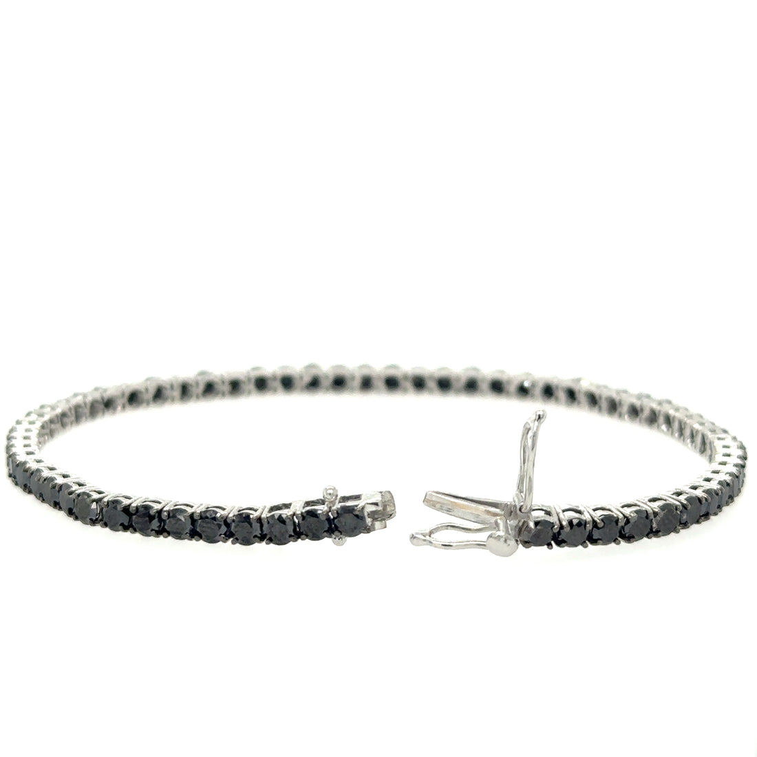 White Gold Black Diamond Bracelet
