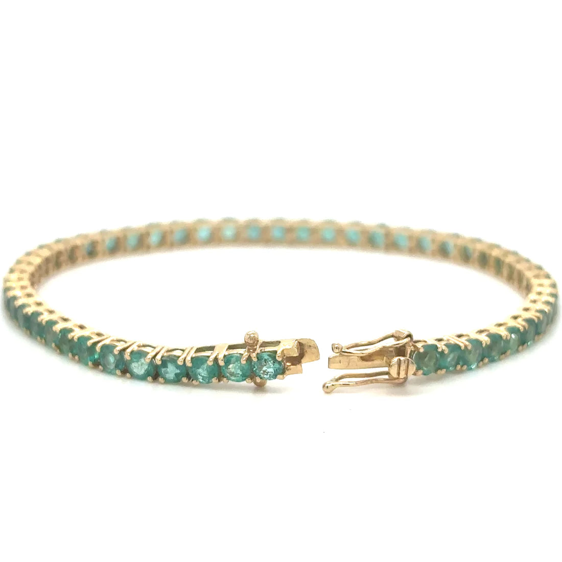 14kt Yellow Gold Emerald Bracelet
