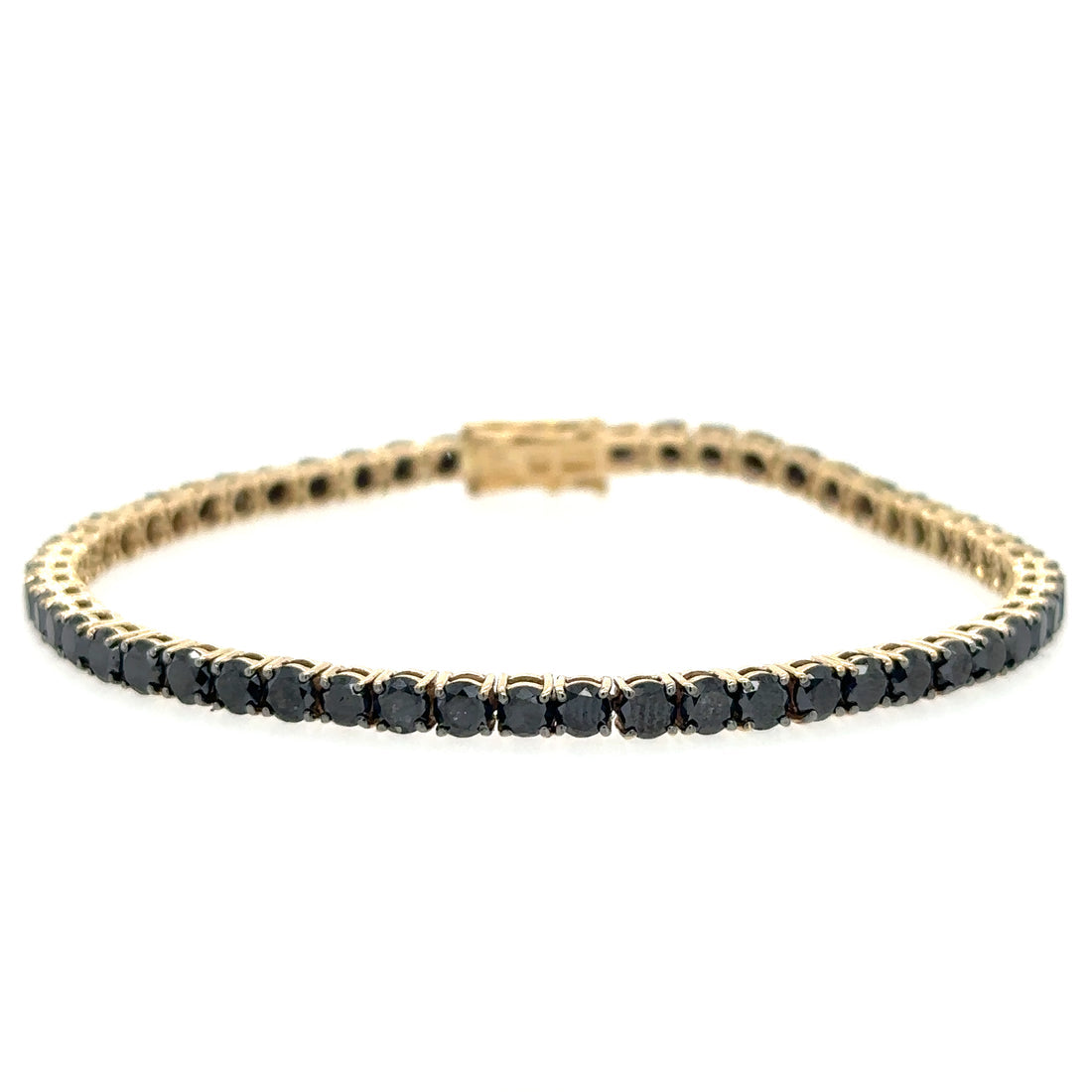 Yellow Gold Black Diamond Bracelet