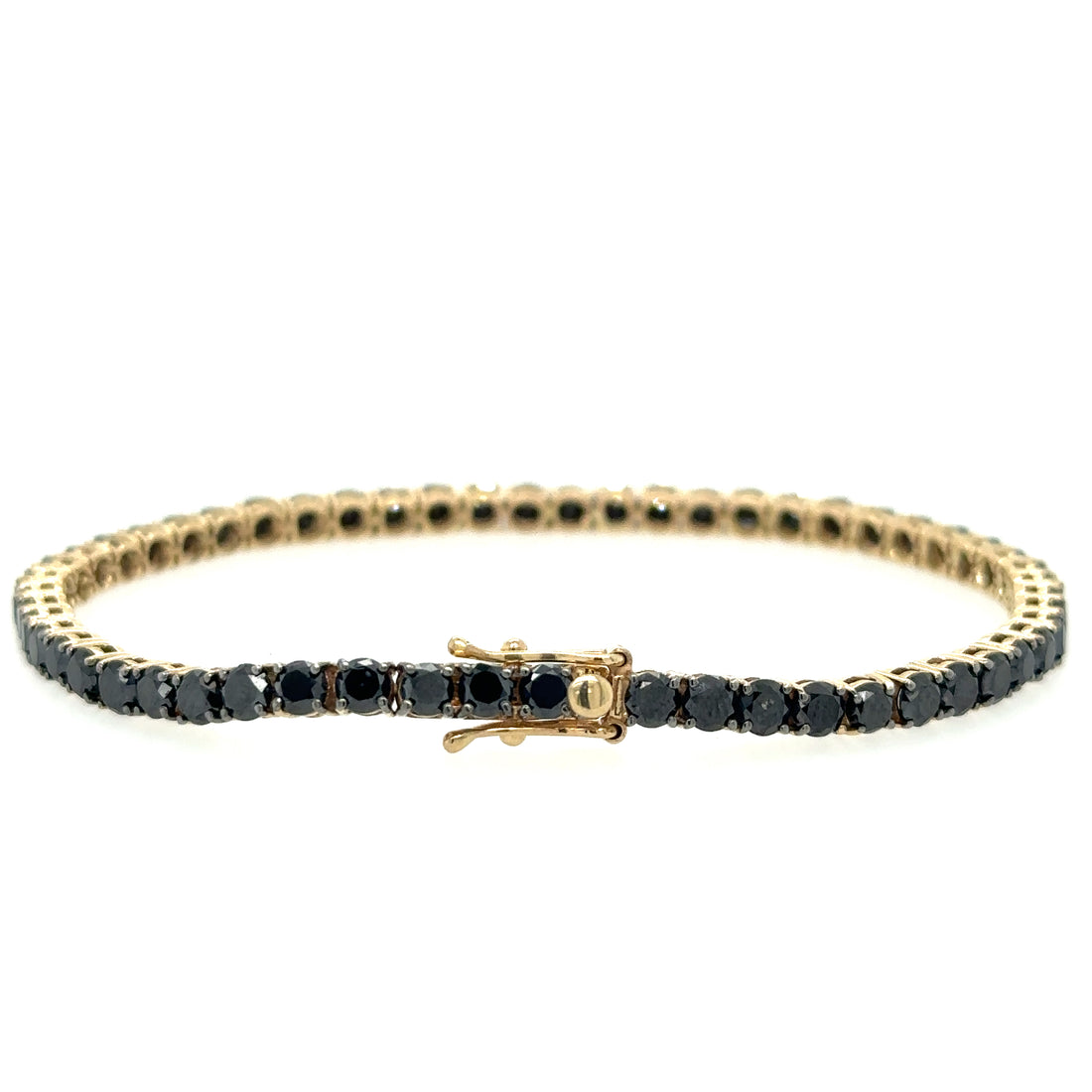 Yellow Gold Black Diamond Bracelet