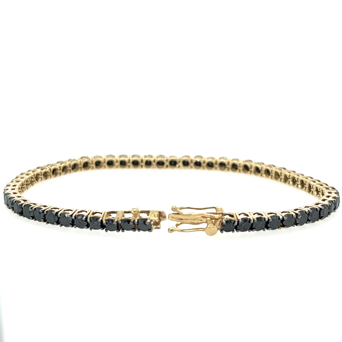 Yellow Gold Black Diamond Bracelet