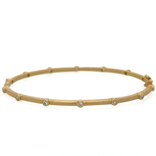 18kt Yellow Gold Diamond Bangle