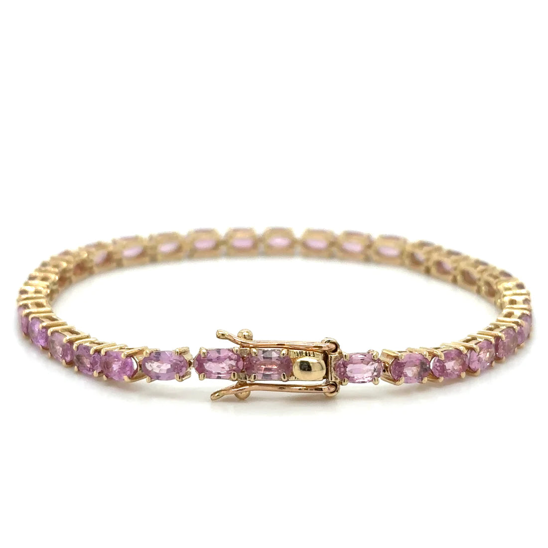 14kt Yellow Gold Pink Sapphire Bracelet