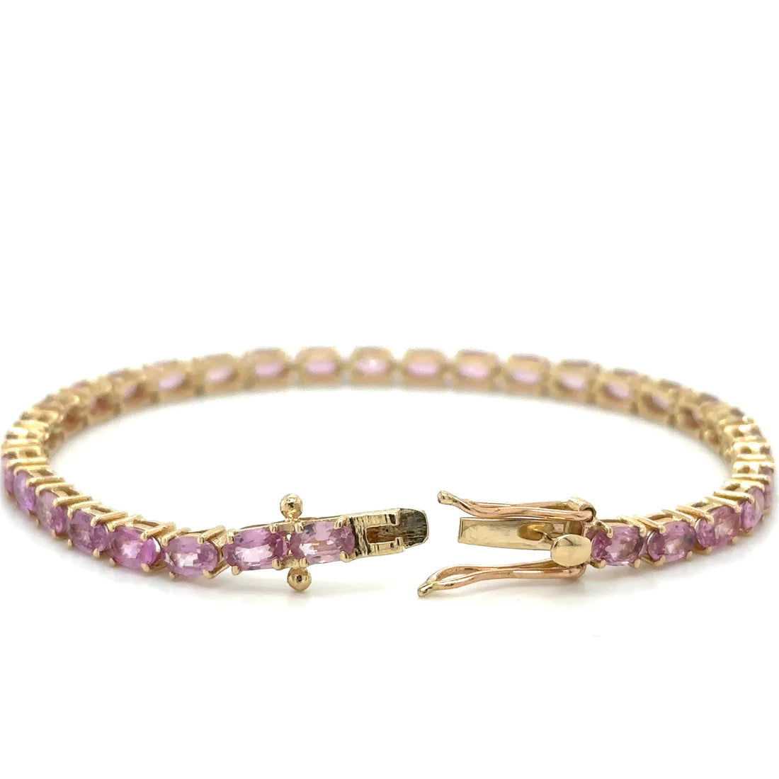 14kt Yellow Gold Pink Sapphire Bracelet