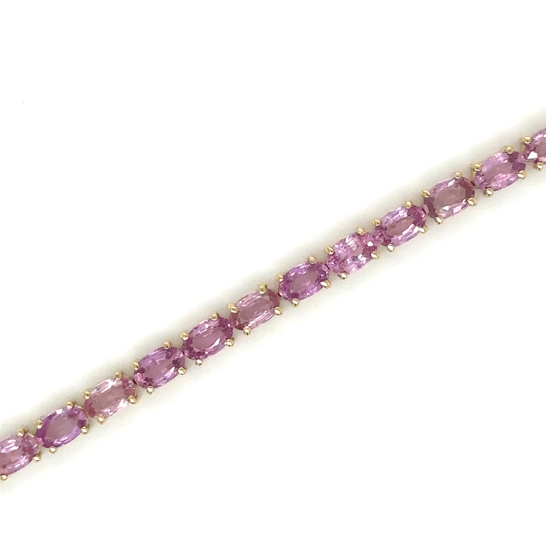 14kt Yellow Gold Pink Sapphire Bracelet