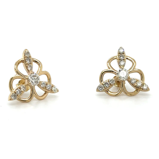 Yellow Gold Earring With Diamonds