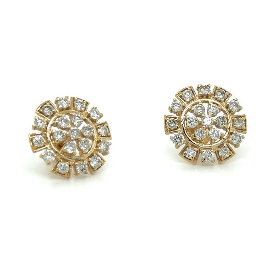 Yellow Gold Earring With Diamonds