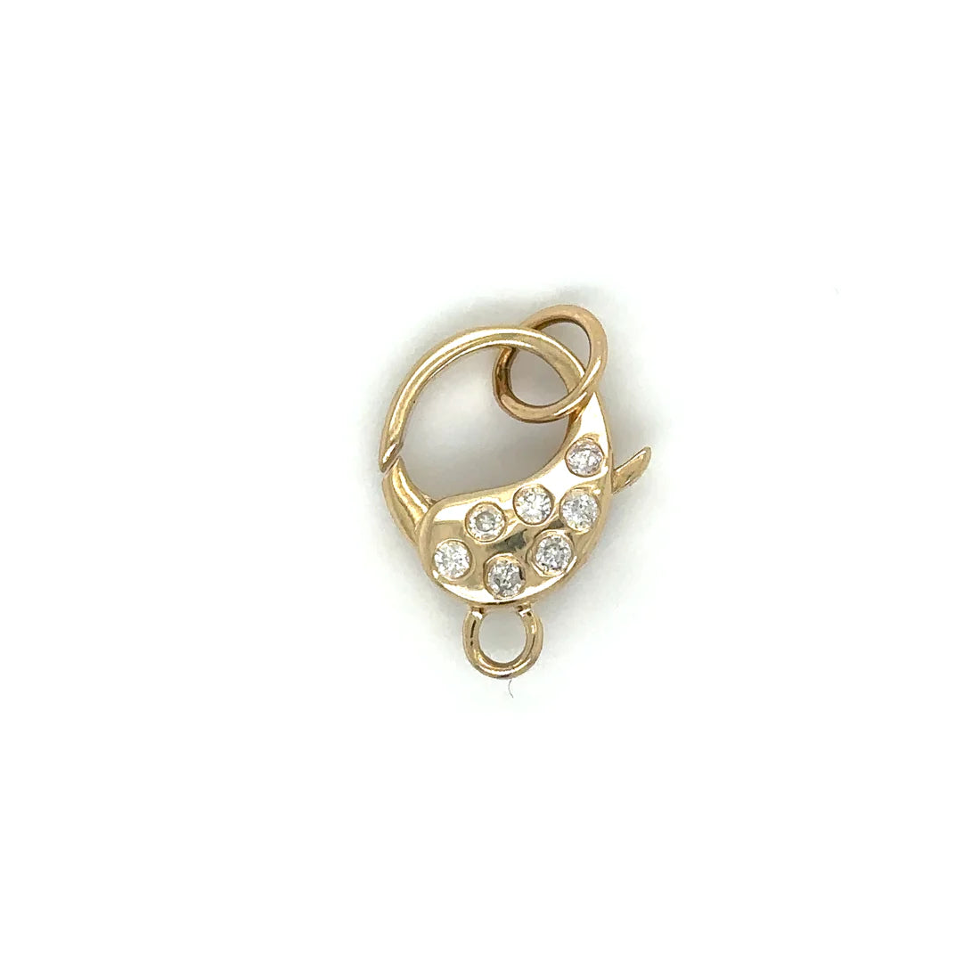 14kt Yellow Gold Lobster Lock With Diamonds