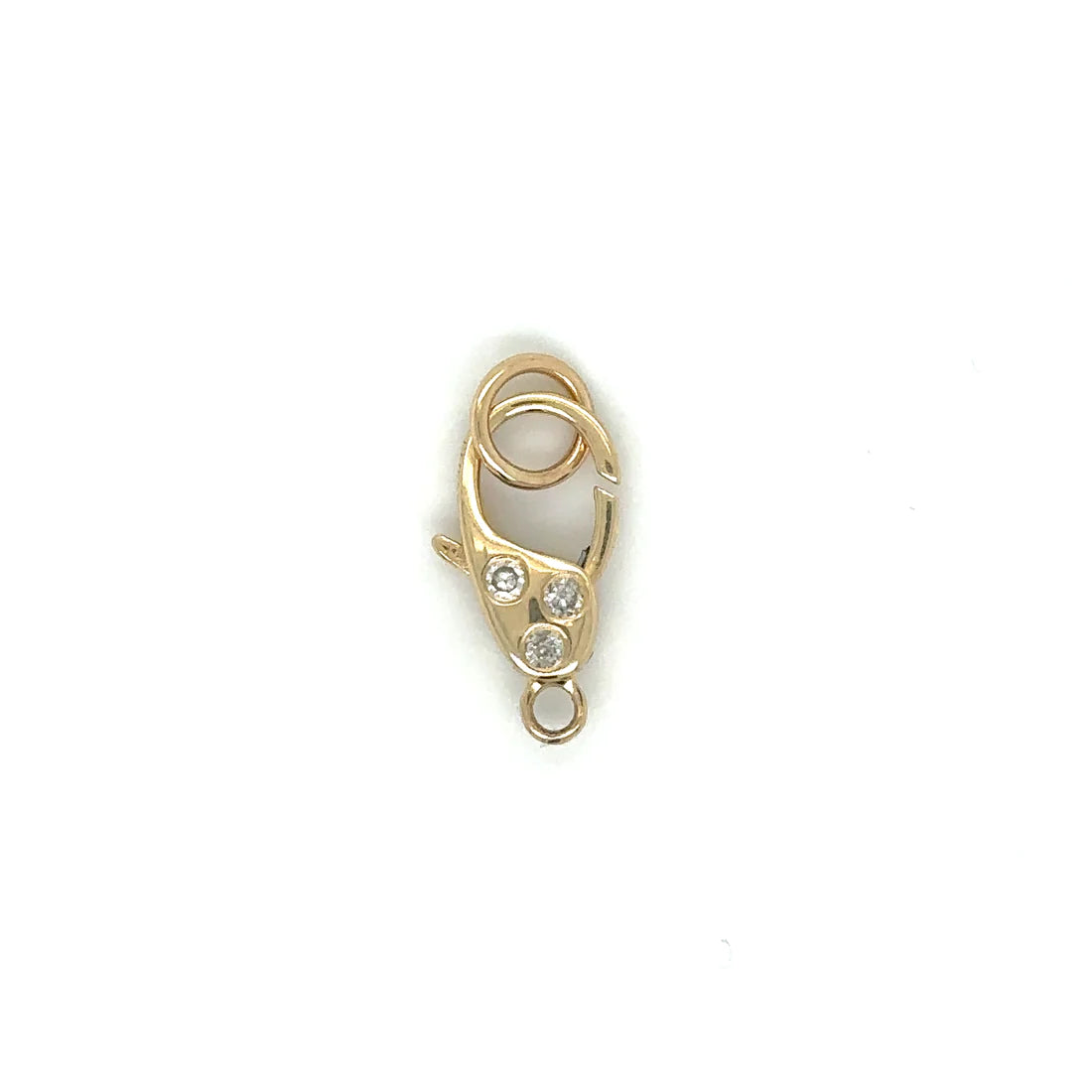 14kt Yellow Gold Lobster Lock With Diamonds