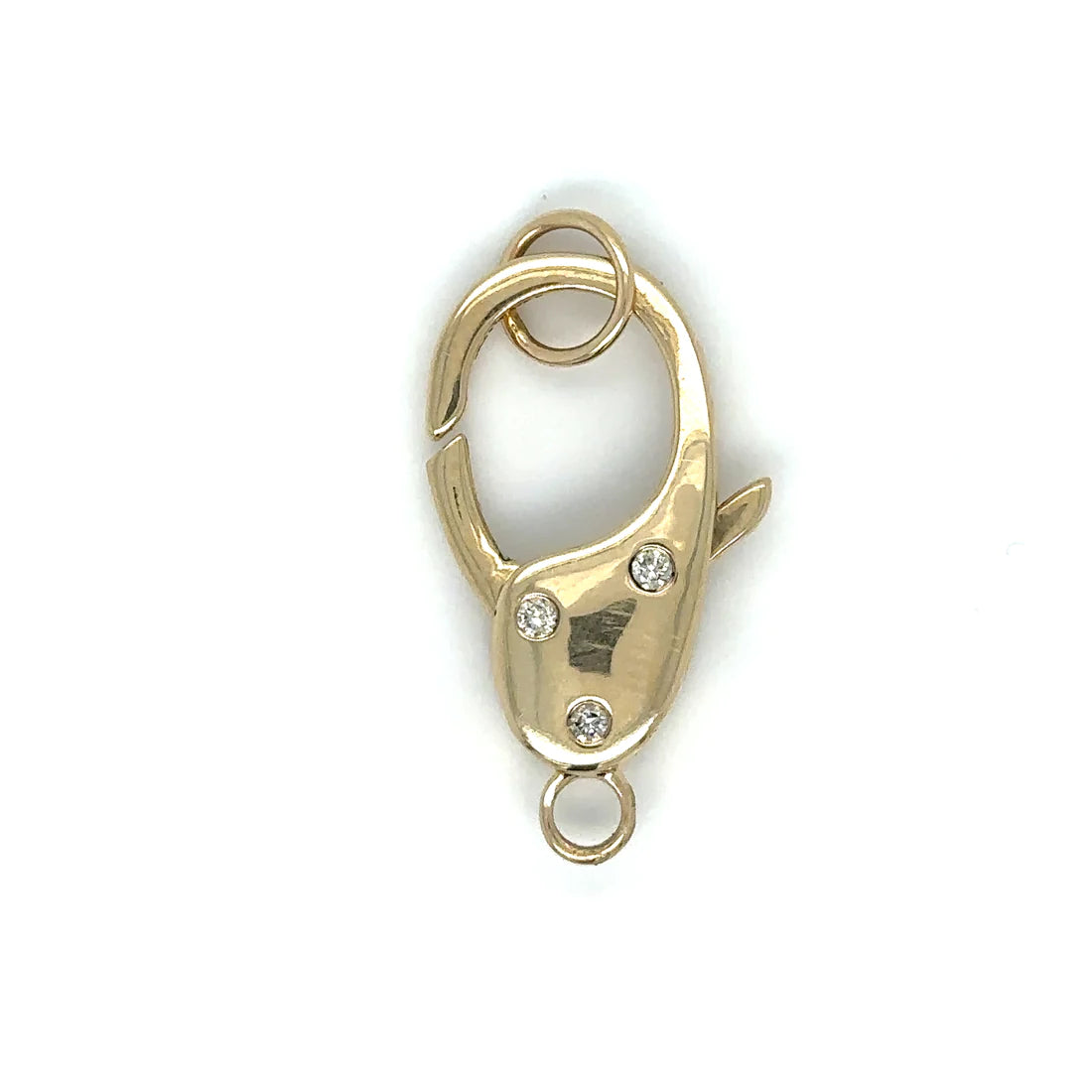 14kt Yellow Gold Lobster Lock With Diamonds