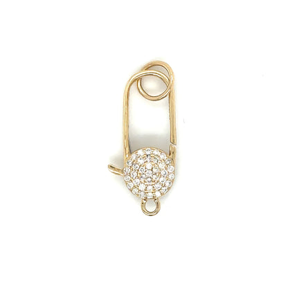 14kt Yellow Gold Lobster Lock With Diamonds