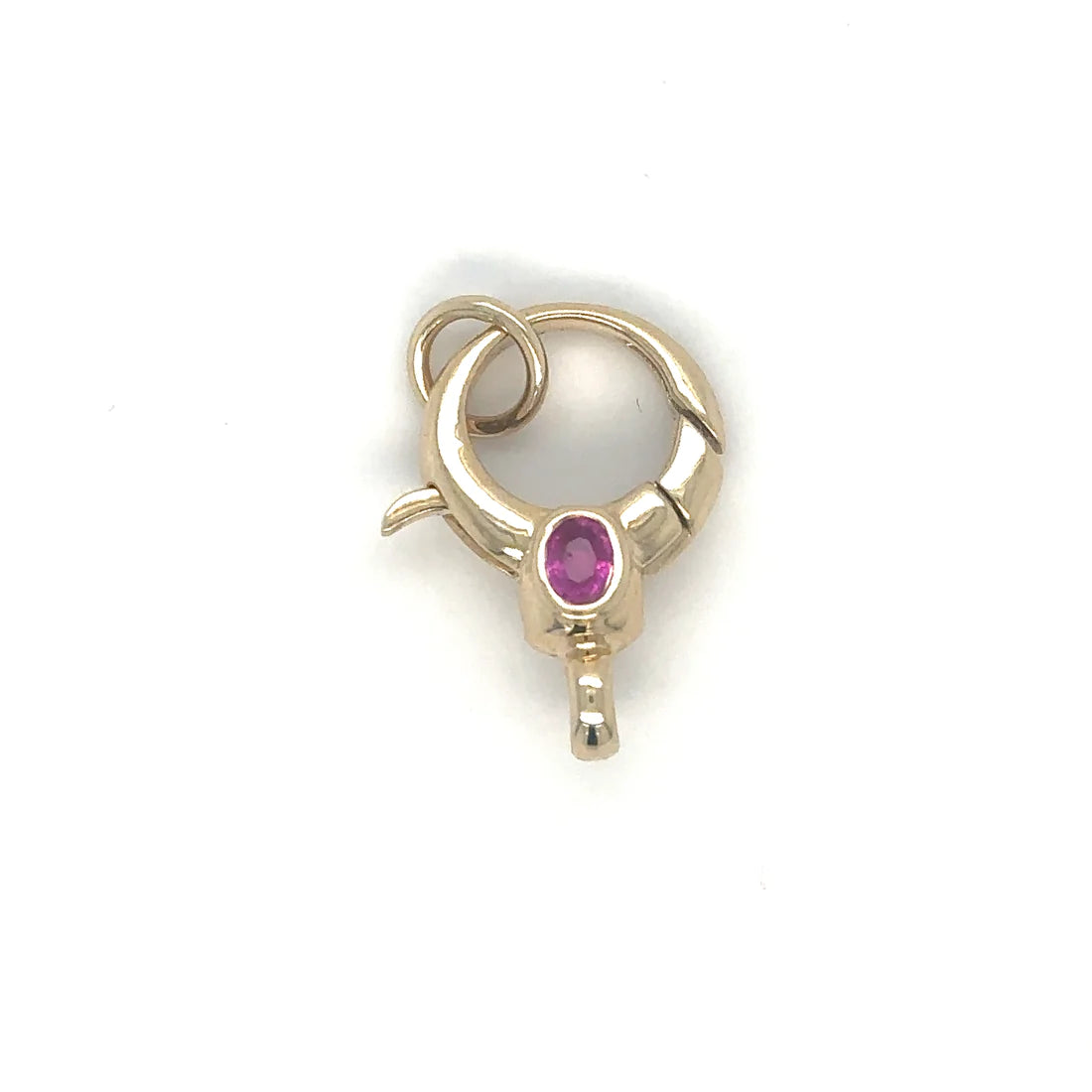 14k Yellow Gold Ruby Lobster Lock