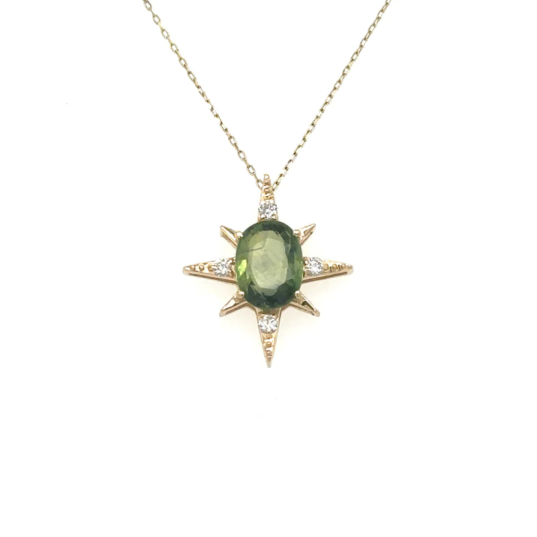 Starburst Pendant With Sapphire and Diamonds