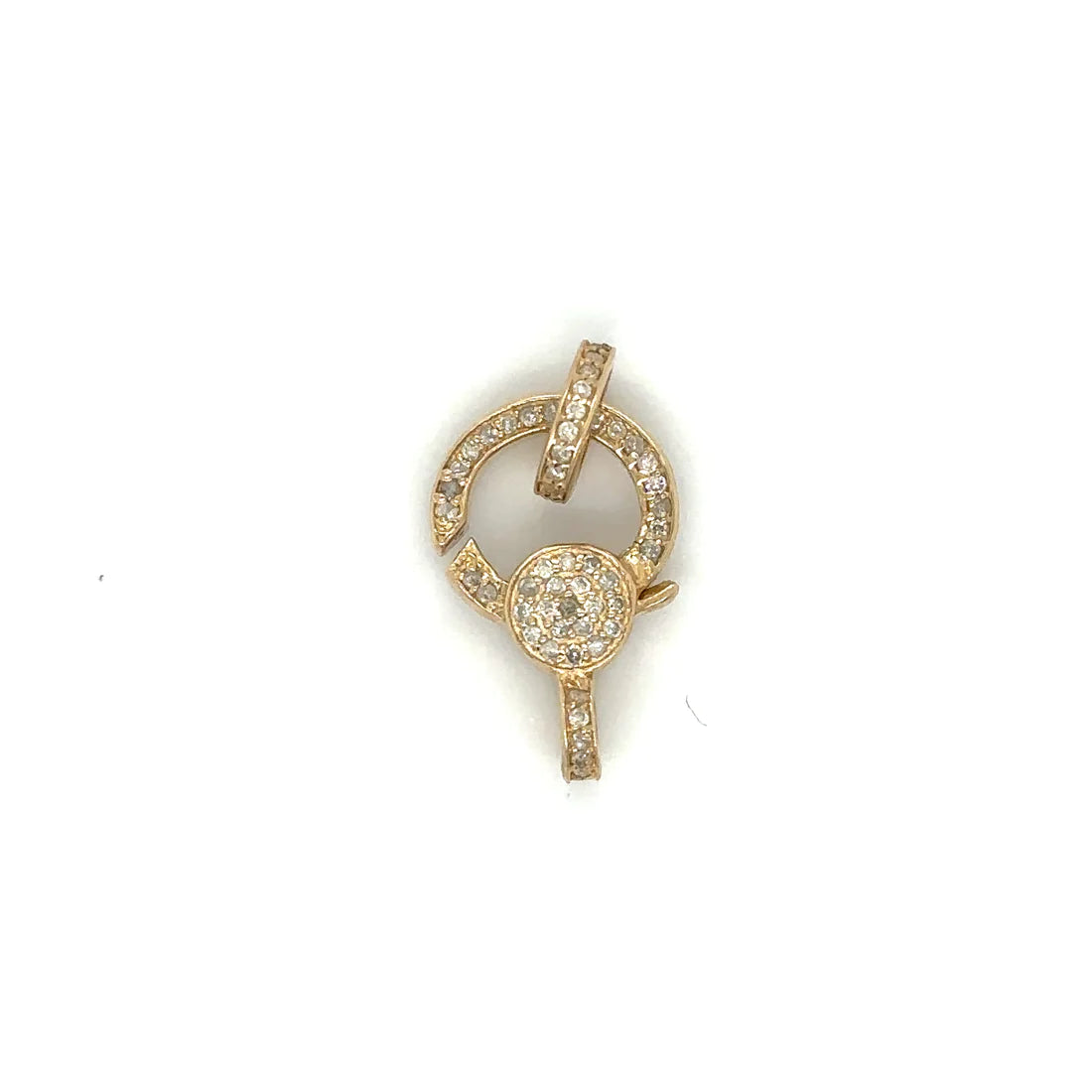 14kt Yellow Gold Lobster Lock With Diamonds