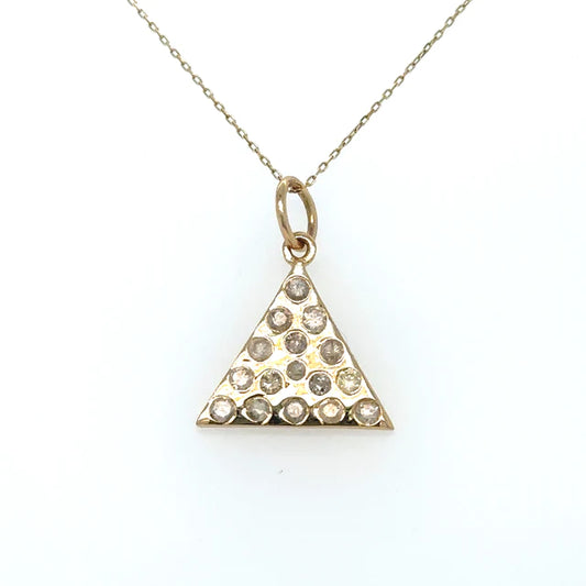 Triangle Pendant With Diamons