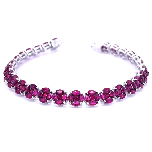 18kt White Gold Ruby With Braclet