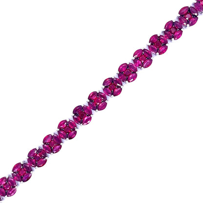 18kt White Gold Ruby With Braclet