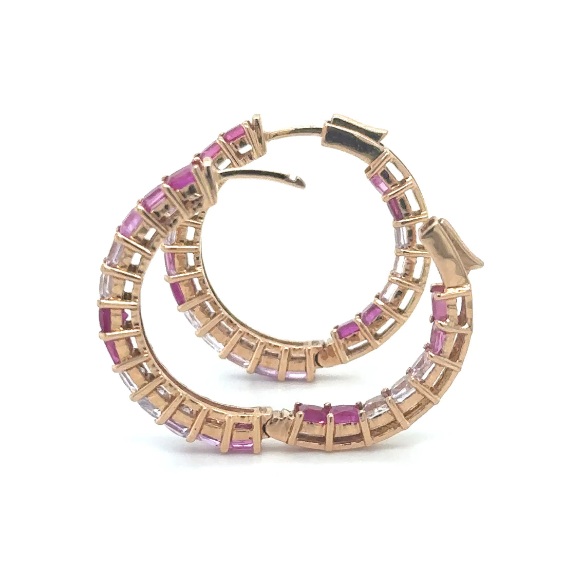 18kt Rose Gold Ruby Earring