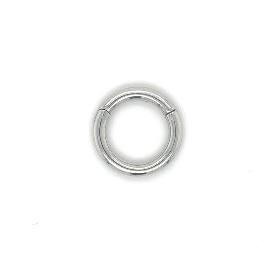 14k White Gold Round Lock