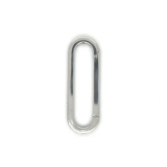 14k White Gold Paperclip Flat Lock