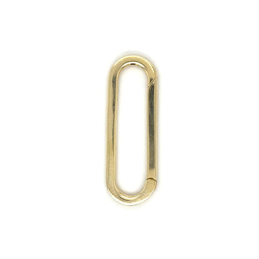 14k Yellow Gold Paperclip Flat Lock