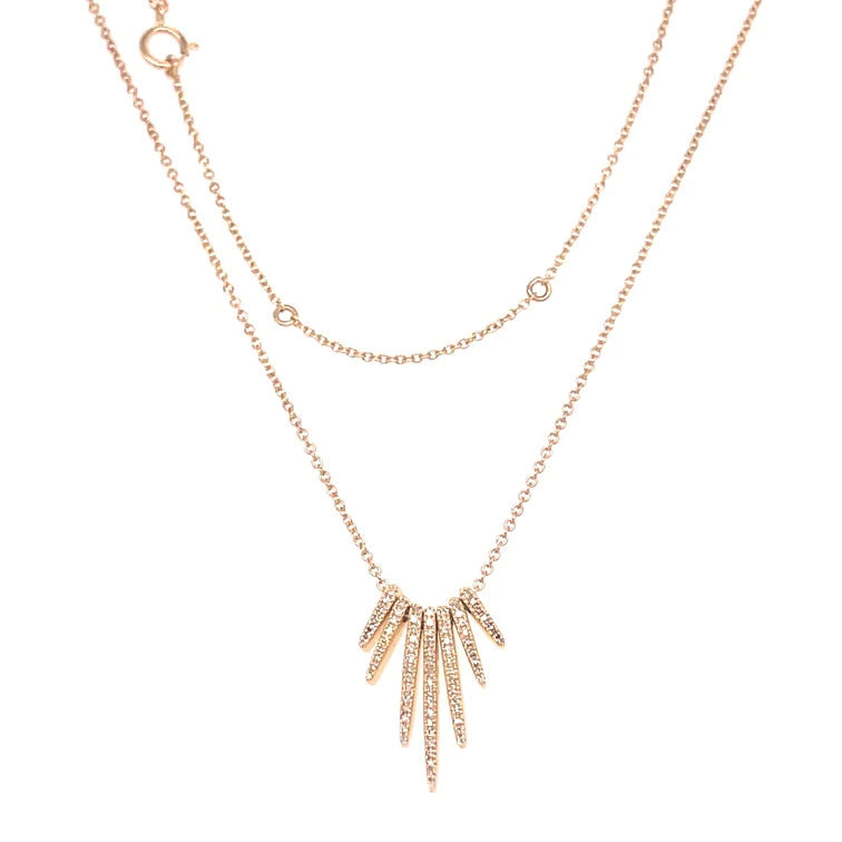 Spike Gold Diamond Pendant