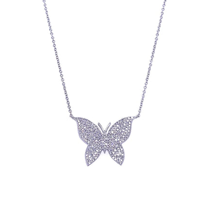 14KT Gold Butterfly Pendant With Diamonds