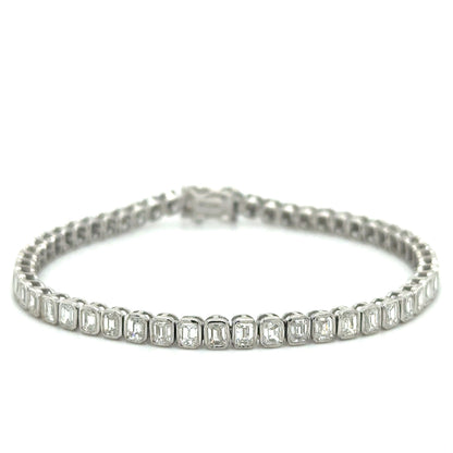 Emerald Cut Diamond Tennis Bracelet