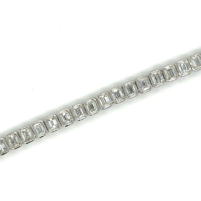 Emerald Cut Diamond Tennis Bracelet