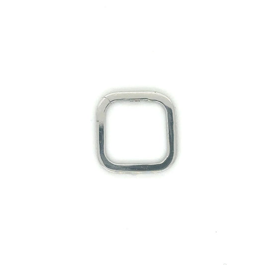 14k White Gold Square Lock