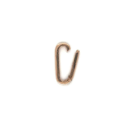 14k Rose Gold Paperclip Flat Lock