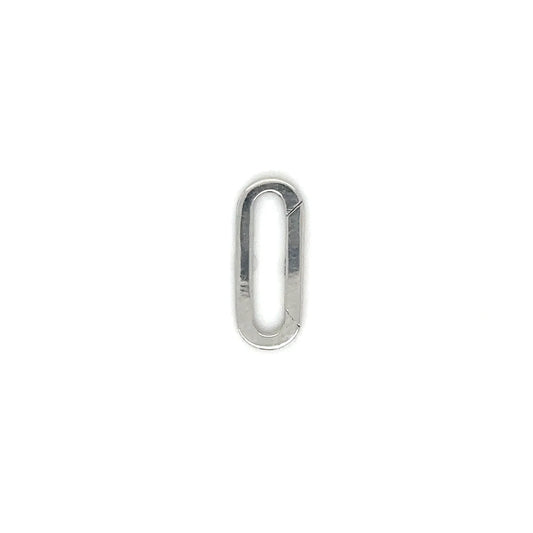 14k White Gold Paperclip Flat Lock