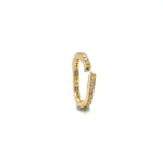 14k Yellow Gold Diamond Paperclip Lock