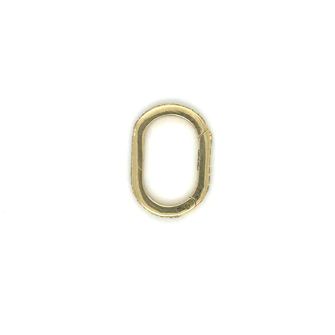 14k Yellow Gold Diamond Paperclip Lock