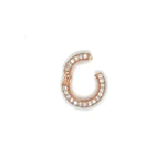 14k Rose Gold Diamond Round Lock