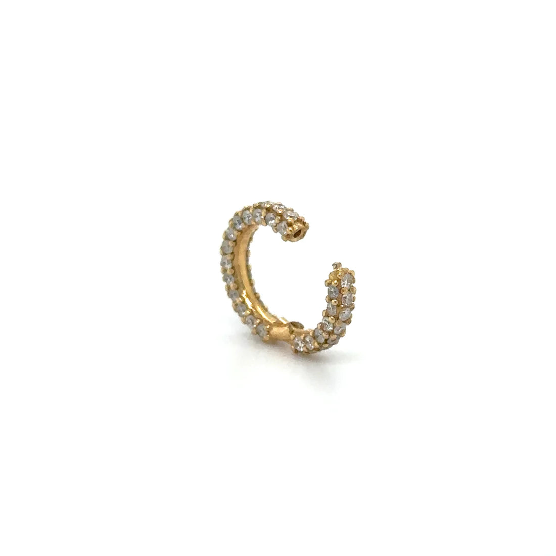 14k Yellow Gold Diamond Round Lock