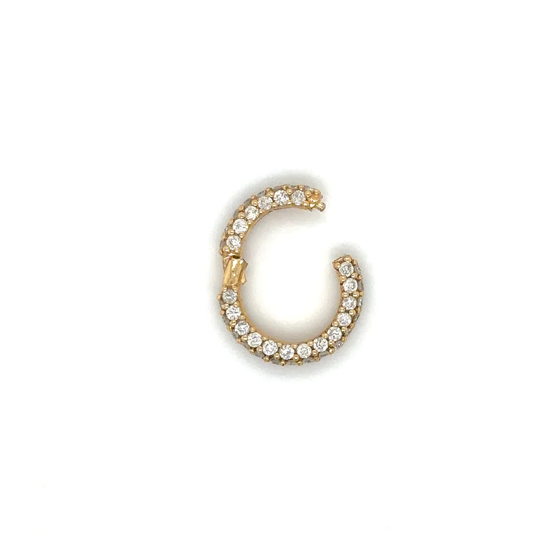 14k Yellow Gold Diamond Round Lock