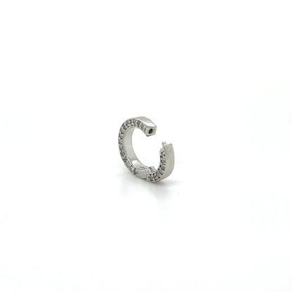 14k white gold diamond round lock