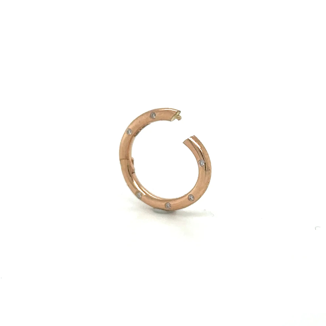 14k Rose Gold Oval Lock With Diamonds