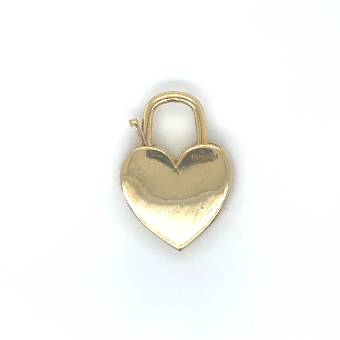 14k Yellow Gold Heart Shape Diamond Connector/lock