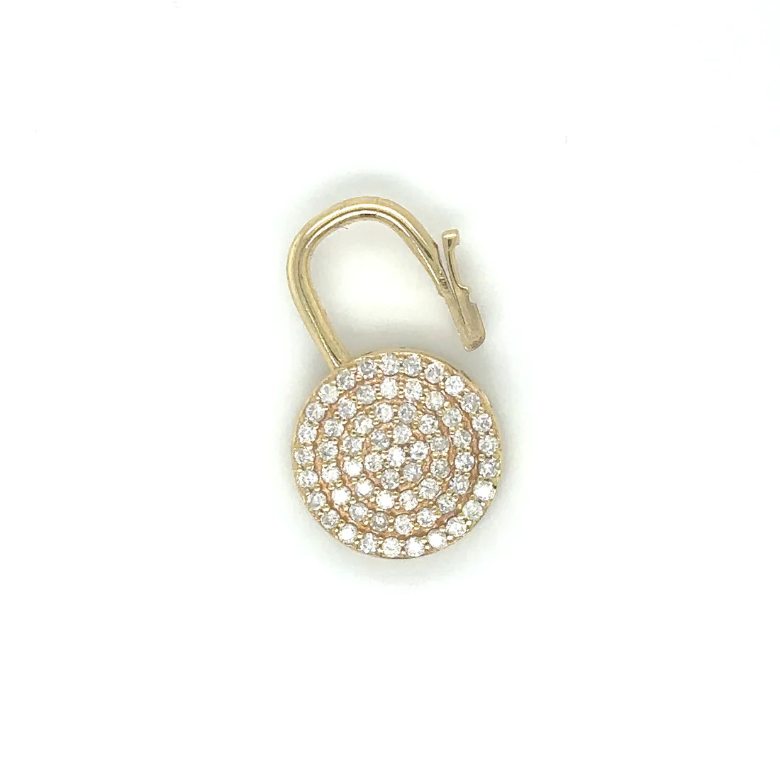 14k Yellow Gold Diamond Connector/lock