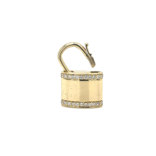 14k Yellow Gold Diamond Connector/lock