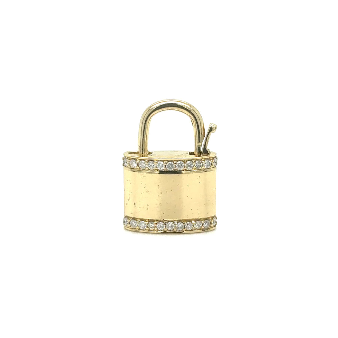 14k Yellow Gold Diamond Connector/lock