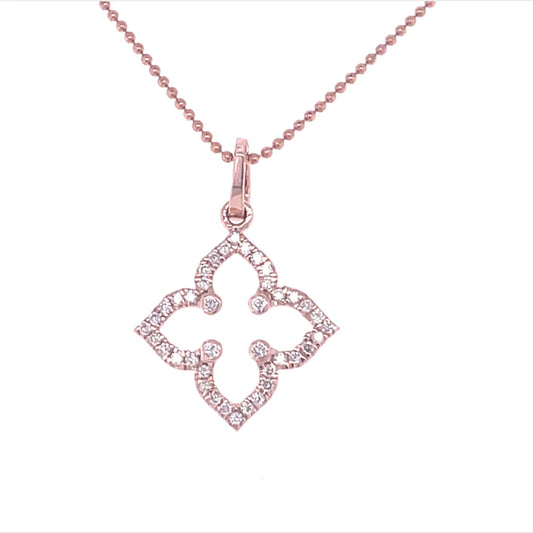 Clover Pendant With Diamonds