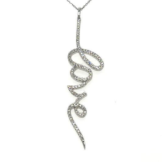 Love Pendant With Diamonds