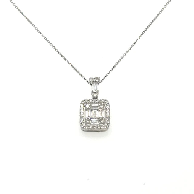 Cushion Shape Illusion Pendant