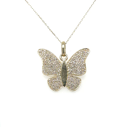 Butterfly Pendant With Diamonds